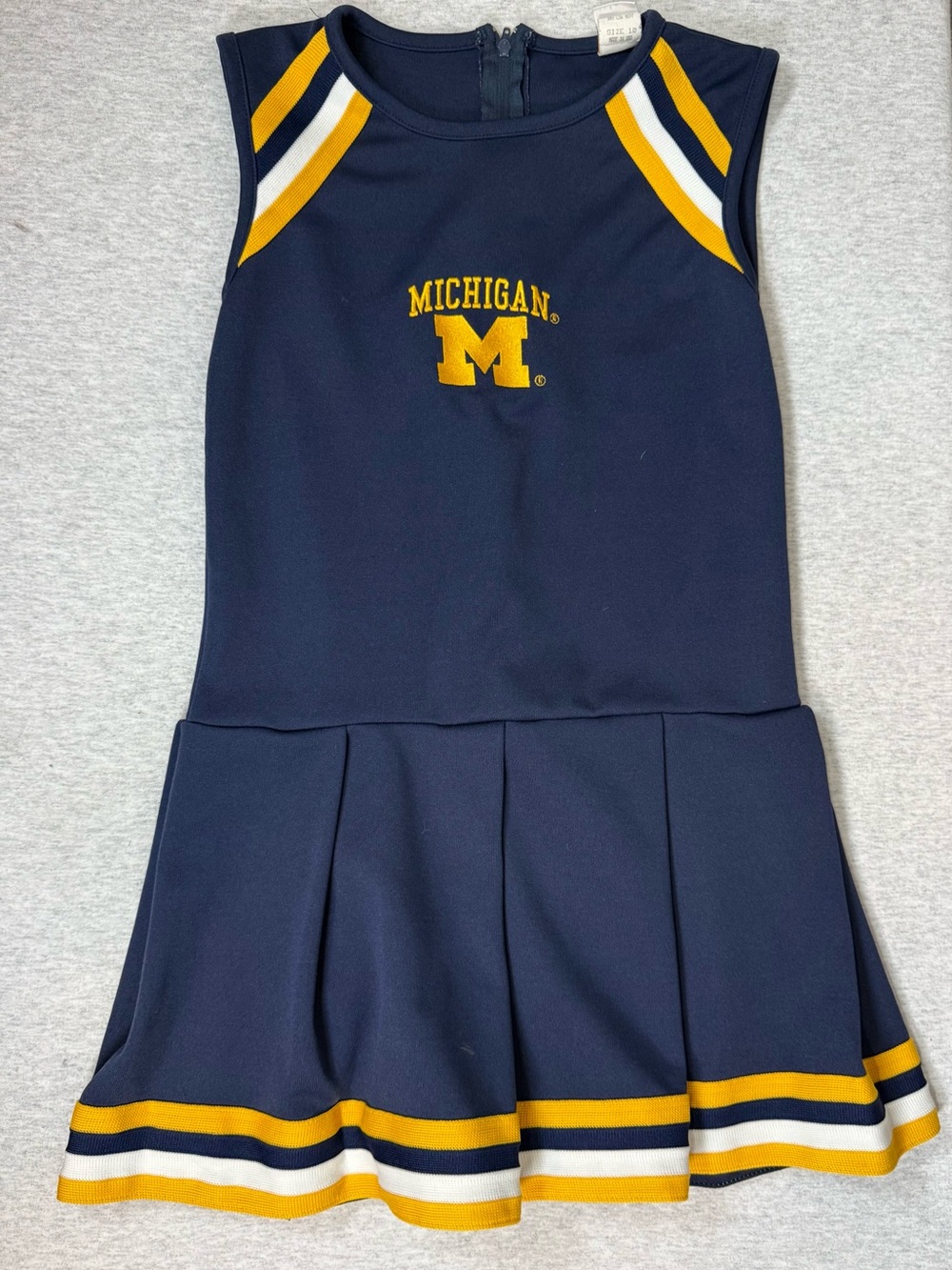 Vintage 90s Little King Michigan Wolverines Cheer Dress Navy/Maize - Youth 10